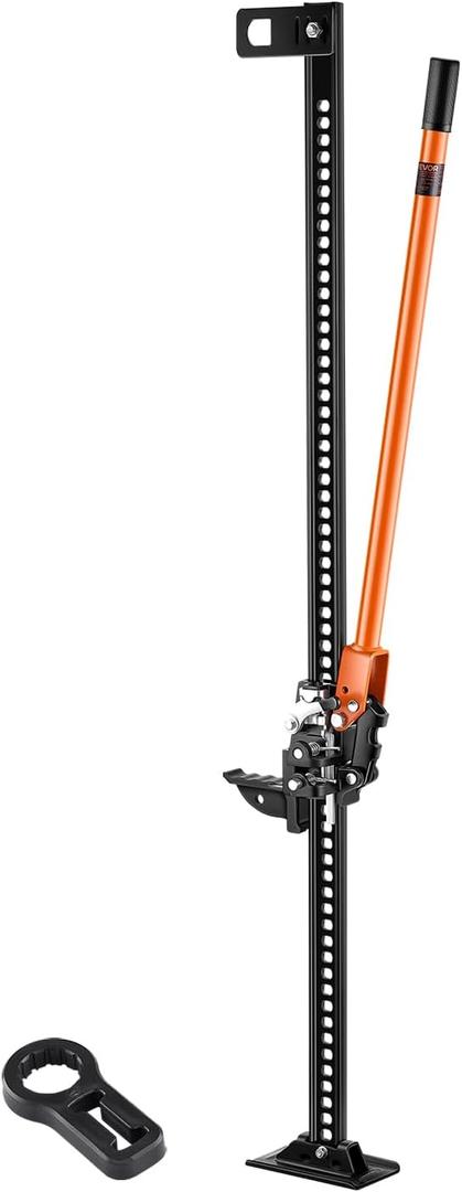 VEVOR Farm Jack 60inch, 7000 lbs Capacity Ratcheting Off Road Jeep Jack for Tractor, Truck, SUV, Bumper Lift, Orange