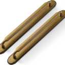 Goo-Ki 2 Pack Antique Brass Cabinet Pulls with Backplate Spacer, 7-1/2" Hole Center Zinc Alloy Kitchen Drawer Pulls Handles