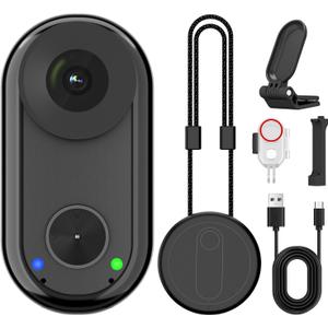 SVBONY SVGo M3E 4K Mini Body Cameras, Hands-Free POV Camera with Magnetic Quick Release, WiFi Thumb Action Camera, Portable Wearable Waterproof Camera for Vlogging Cycling Hiking