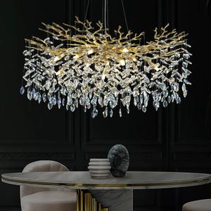Modern Crystal Chandeliers for Dining Room Over Table, 40" Round Gold Tree Branche Chandelier, Large Crystal Chandelier for Living Room,High Ceiling,Foyer,Entryway,Kitchen Island,Staircase Modern Crystal Chandeliers for Dining Room Over Table, 40" Round Gold Tree Branche Chandelier, Large Crystal Chandelier for Living Room,High Ceiling,Foyer,Entryway,Kitchen Island,Staircase