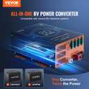 VEVOR RV Converter, 80 Amp, 110V AC to 12V DC RV Power Converter Battery Charger with 4 Stage Smart Charging 13V to 16.5V Adjustable Operating Range, Compatible with Lithium Lead Acid Battery, ETL