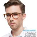 Large Reading Glasses Men Blue Light Blocking Readers for Computer 1.0 1.25 1.5 2.0 To 5.0 6.0 (Brown Turquoise)