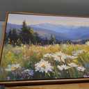 ZUITINGHUA Wood Framed Canvas Wall Art For Living Room Large Wall Decor For Office Bedroom Decoration Pastoral Scenery Pictures Flower Painting Artwork Room Wall Mural Aesthetic Home Decor 20x40 In