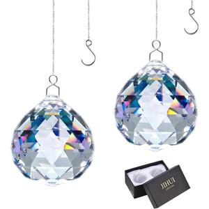 Suncatcher Crystals Ball Prism Window Rainbow Maker with Chain for Easy Hanging 40 mm 2 Pack Suncatcher Crystals Ball Prism Window Rainbow Maker with Chain for Easy Hanging 40 mm 2 Pack