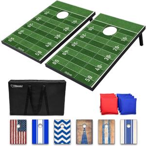 GoSports Portable Cornhole Sets, 8 Styles – 3 x 2 ft - Boards Include 8 Bean Bags, Travel Case, and Game Rules