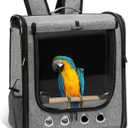 Bird Carrier Bag Bird Travel Cage with Stand, Lightweight Backpack for Parrot, Large Portable Bird Travel Bag, Pet Transparent Breathable Travel Cage