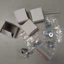 Crystal Drawer Pulls and Knobs 4 PCS,Brushed Nickel Glass Knobs for Cabinets and Dresser,Bathroom Kitchen Cabinet knobs,Octagon