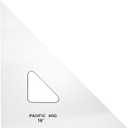 Pacific Arc Drafting Triangle, 18-inch, 45/90 Degrees, Clear Acrylic