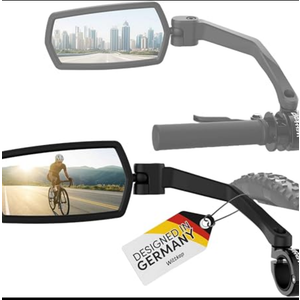 WITTKOP Bike mirror | Large HD field of vision | 360° rotatable & foldable