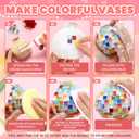 2 Sets DIY Vase Mosaic Painting Kit Mosaics Arts Craft Set with Vase Flower Accessories Handmade Art Painting Kit for Adults Handcraft Course Creativity Artwork Gift Home Room Decor