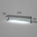 AQUABRITE 45 LED Aquarium Light RGB+W for 17.72in (45cm) Rimless Freshwater Fish Tanks - Full Spectrum Lighting with Adjustable Brightness with Controller