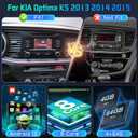 [8-Core 4+64G] Upgrade Radio for KIA Optima K5 2013-2015: 9 inch IPS 1280*720P Touchscreen Android Stereo - Wireless Carplay & Android Auto, 4G/WiFi Module, FM/AM/RDS Radio, GPS, SWC + Backup Camera