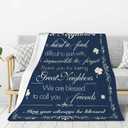 Neighbor Gifts, Best Neighbor House Warming Gift, for Neighbors, New Home Fannel Blanket 60x50 Inch, New Neighbor's Welcome Present, Farewell Gift for Neighbors Moving