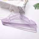 150 Pack Clothes Hangers,Non Slip Purple Plastic Coated Metal Coat Hanger for Closet,Sturdy Thin Hangers Bulk Space Saving Hangers for Pants,Skirt,Shirt,Dress,Tie