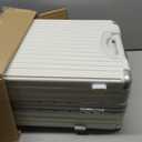 AnyZip Luggage Aluminum Frame Suitcase PC ABS Hard Shell TSA Lock No Zipper 24In White