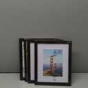 Scholartree Rustic Picture Frame with Mat (Black, 8x10 inches), Pack of 4