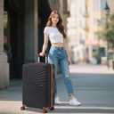 Luggage Sets 5 Piece, Suitcases with Wheels, ABS Hard Case Luggage with TSA Lock Spinner Wheels, Carry On Luggage Set (20/24/28 inch)
