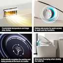 Toilet Bidet Seat, Oval Toilet Seat Bidet with Dryer and Warm Water, Electronic Heated Toilet Seat Temperature Adjustable, Front and Rear Oscillation Cleaning, Remote Control