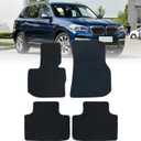 SecosAutoparts Replacement Black Velour Front & Rear Floor Mats Carpet Compatible with BMW X3 G01 2018 2019 2020 2021 2022 2023 X4 G02 2019 2020 2021 2022 2023 2024