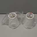 Aspen Creative 51038-2, Hardback Empire Tranditional Clip-On Chandelier Shade, Off-White Linen Fabric, 2-1/2" Top x 4" Bottom x 5" Slant, Set Of 2