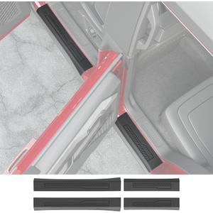 powoq Door Sill Protector Compatible with 2021-2024 Ford Bronco Car Door Protector TPE 4 Door Car Sill Guard Replacement for 2021-2024 Ford Bronco Accessories (Compatible with 2021-2024 Ford Bronco)