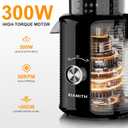 300W Cold Press Juicer with 5.8" Extra-Large Feed Chute, Slow Masticating Juicer Machines for Fruits and Vegetables, High Juice Yield, Easy to Clean, Family Use, BPA Free (Black & Grey)