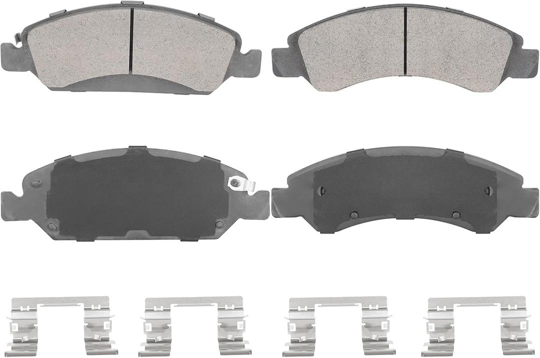Front Semi-Metal Brake Pads Set for Chevy Silverado 1500, Suburban, Tahoe, for Cadillac Escalade, for GMC Sierra 1500, Savana 1500, Yukon, Yukon XL 1500, for Express 1500, Avalanche, 4PCS