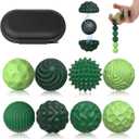 Magnetic Sensory Fidget Balls (8PCS), Weighted Magnet Balls Fidget Toys for Teens Adult ADHD Autism Anxiety, Quiet Stress Relief Office Desk Gadgets, Hand Therapy Sensory Toy Items Gift (Green)