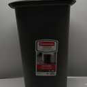 Rubbermaid Spring Top Trash Can with Lid 13 Gallon Gray Plastic Garbage Bin for Home/Kitchen/Office/Garage