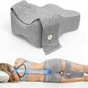 Knee Pillow for Side Sleepers, Memory Foam Leg Pillow for Sleeping Blood Circulation & Elevating Spine Aligning, Relief for Sciatica, Back, HIPS, Knees, Joints, Support for Surgery Recovery