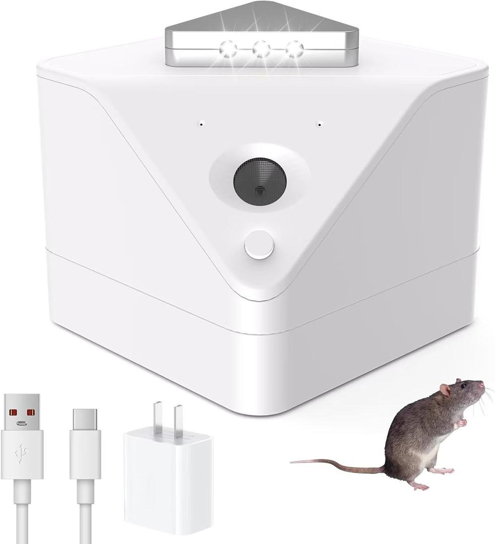 Ultrasonic Mice Repellent Plug-in, Electronic Indoor Rat & Rodent Deterrent for Home, Attic, Basement, Garage, RVs