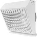 Vent Systems 6" Inch Exhaust Vent Cover with Rubber Gasket - White Galvanized Steel - Robust and Weatherproof Outdoor Air Exhaust Box - Duct or Surface Mounting - Rain and Snow Protection