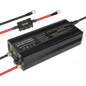 14.6V LiFePO4 Battery Charger, 12.8V High Power Charger Adjustable Voltage 0-15V & Current 0-100A, Smart Fast Battery Charger for Cars,Golf Carts,UAV,Fishing Boat and Deep Cycle Batteries