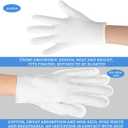 30 Pcs White Cotton Gloves for Dry Hands Moisturizing Eczema Overnight, Men and Women Stretchable Cloth White Gloves for Coin Jewelry Silver Inspection Halloween