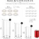 Centerpieces for Tables 24PCS, Floating Candles, Glass Vases, Pearl Strings