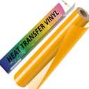 HTVRONT Dark Yellow HTV Vinyl Roll - 12" x 10ft Dark Yellow Iron on Vinyl for All Cutting Machines, Heat Transfer Vinyl Rolls for t Shirts - Easy to Cut & Weed for Heat Vinyl Design