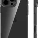 TORRAS Crystal Clear for iPhone 16 Pro Max Case, [Anti-Yellowing][Military-Grade Protection], Slim Translucent Anti-Scratch Back, Soft Bumper, Non-Slip Protective Phone Cover, Translucent Black 6.9"