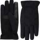 isotoner Men's Water Repellent Dual Lined Microfiber Touchscreen Gloves (X-Large, Black)