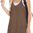 Women Tennis Workout Romper Mini Dress Summer Sleeveless Spaghetti Strap Athletic Sports Dress with Shorts (S)