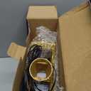 DG-Direct Christmas Tree Topper Lighted Star [Gold],3D Hollow Sparkling Star Christmas Tree Topper with Rotating Magic Cool White Snowflake Projector for Christmas Tree Ornament (Gold)