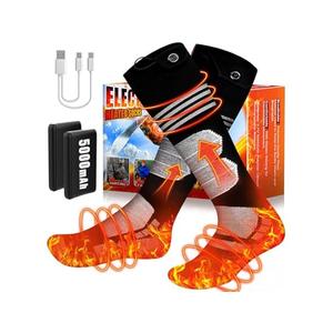 VeRosky Heated Socks, Heated Socks for Men, Women, Rechargeable, Washable, Electric Heated Socks Up to 8 Hours with 4 Heating Levels for Hunting, Camping, Hiking, Skiing, Walking, Fishing, Cycling, Outdoor Work