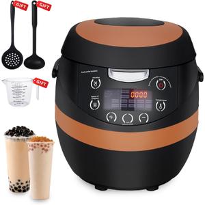 Automatic Commercial Boba Cooker 8L - 1350W Boba Maker Smart Bo ba Machine for Tapioca Pearls, Bubble Tea Machine, Suit for Milk Tea Stores Restaurants Dessert Stores Lounge Bars