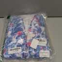 Womens Floral Flowy Wrap V Neck Midi Dress Short Sleeve Elastic Waist Casual Spring Summer Dresses for Women 2025 (Blue, XL)