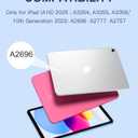 Harvopu Compatible for iPad 11th 10th Generation Case with Keyboard, Folio Cover with Pencil Holder, Multi-Touch Trackpad, 7 Color Backlit, Detachable Keyboard for iPad (A16) 11th/10th Gen (Navy Blue)