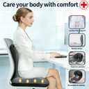 Onever Ergonomic Memory Foam Seat Cushion, Lumbar Support Non Slip for Truck Driver Long Driving Office Chair Back Tailbone Pain Relief Grey