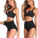 Women's High Waist Cotton Underwear Stretch Briefs Soft Comfy Ladies Panties MultiPack (X-Large, Black)