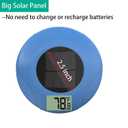 Pool Thermometer Floating Easy Read Solar Powered Floating Digital Temperature Gauge for Accurate Testing, IPX-8 Waterproof,Big LCD Screen for Easy Reading, C/F Display