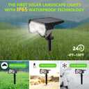 Solar Outdoor Lights, 6 Pack Waterproof Landscape Spotlights  IP65 Solar Powered Pathway Lights for Yard, Patio, Walkway & Driveway (Cool White)