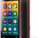 MP3 Player with Bluetooth and WiFi,MP3 Player with Spotify,Spotify Kids,Audible,Pandora,Amazon Music,4" Music Player MP4 Up to 1TB(80GB,Red_Black)