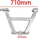 Durable Steel Bicycle Handlebars - 710mm Width x 200mm Rise 22.2mm Stem Clamp, Universal Fit for Comfortable Riding Experience